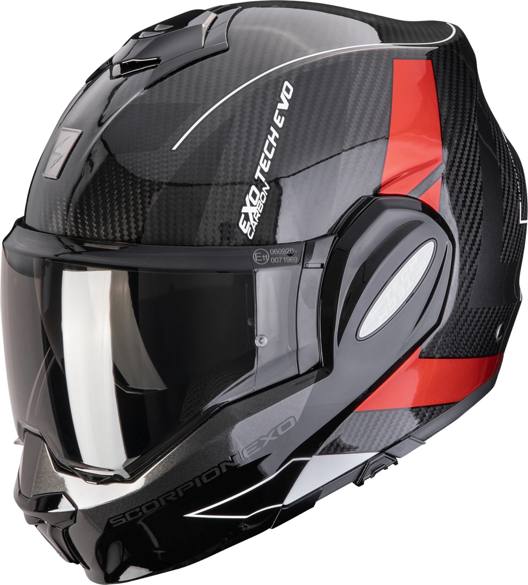 Scorpion EXO-Tech Evo Carbon Cad Flip-Up Helmet - Chromeburner