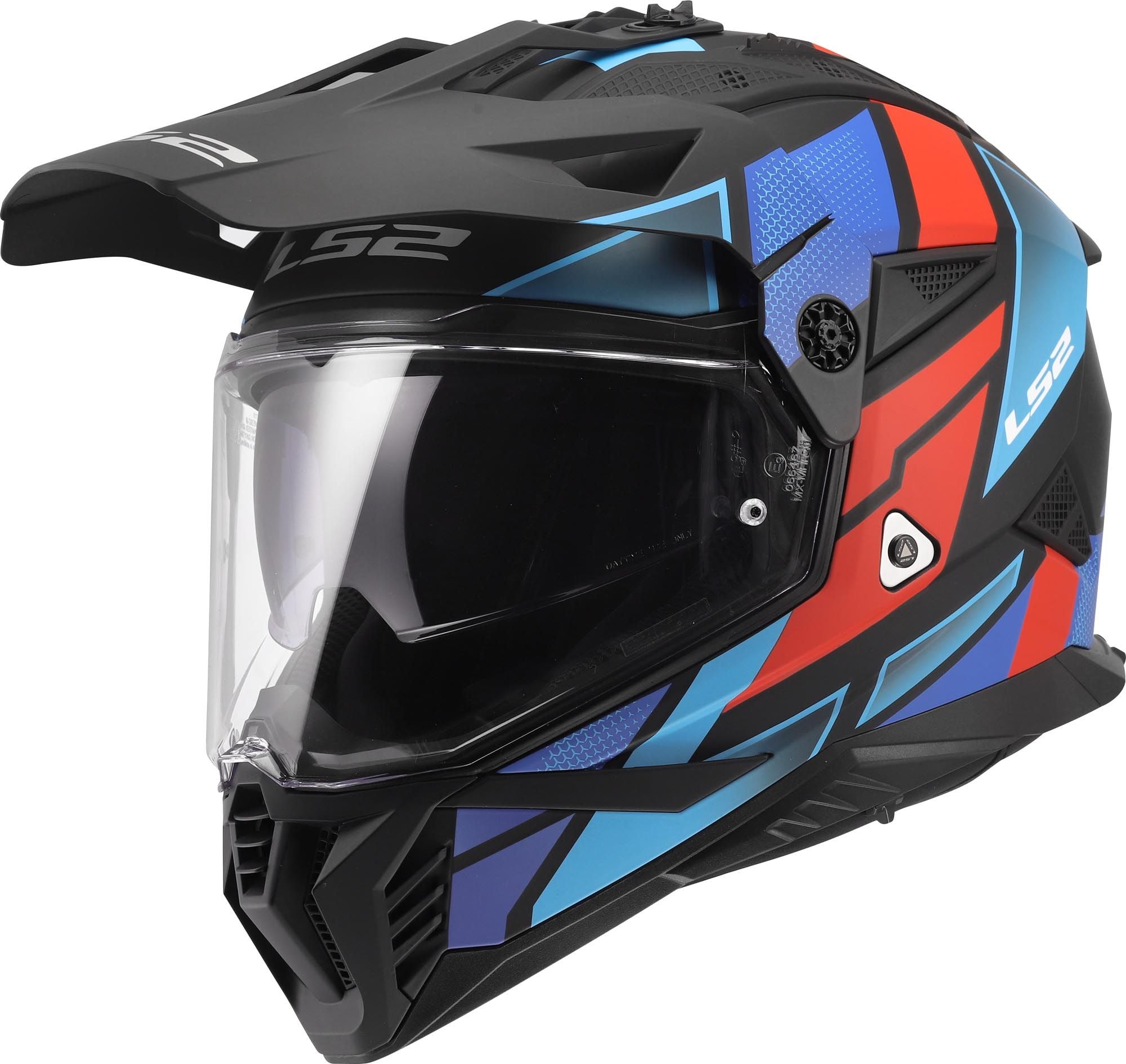 LS2 MX702 Pioneer II Block Enduro Helmet - Chromeburner