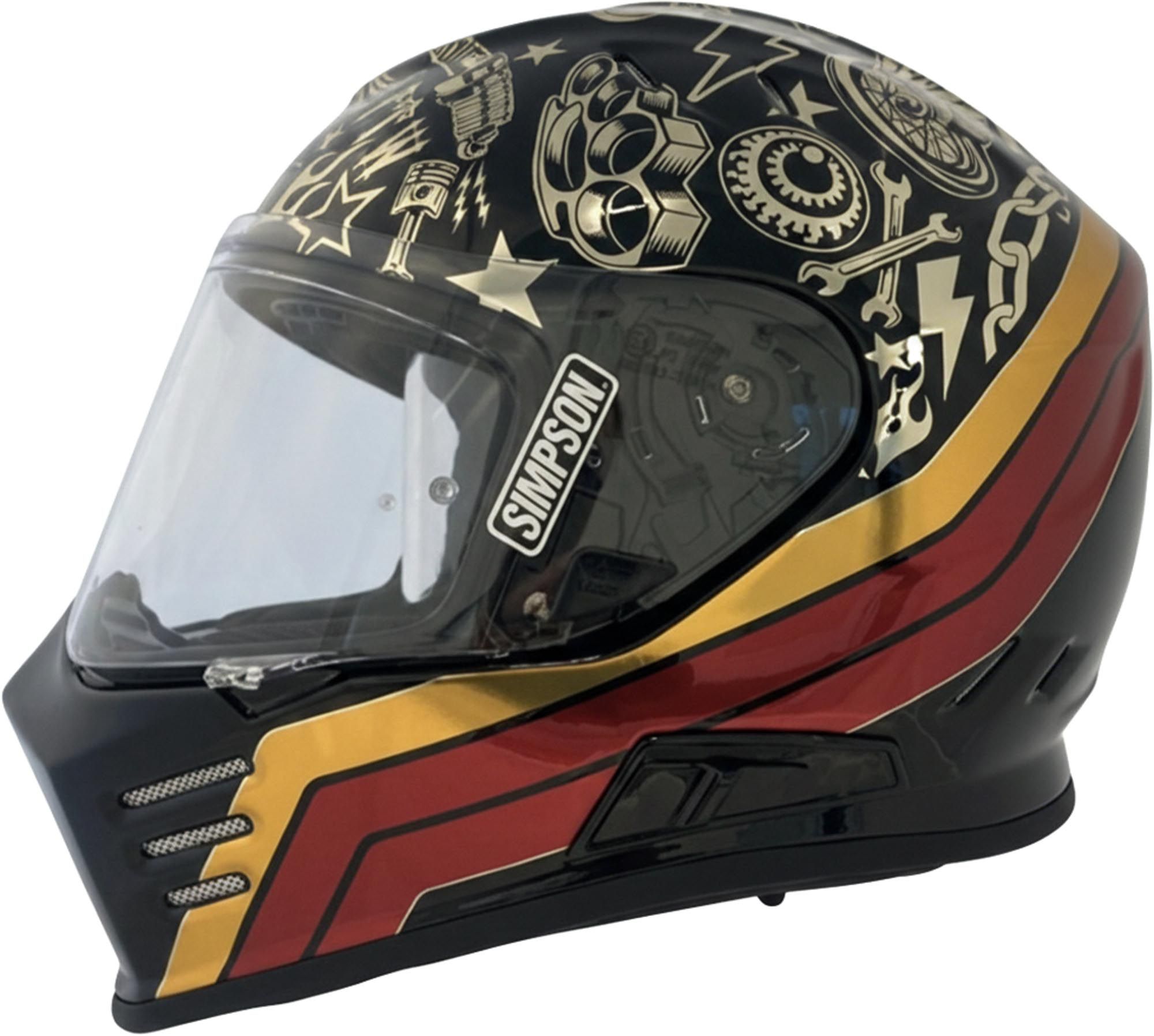 Simpson Venom Tattoo Helmet - Chromeburner