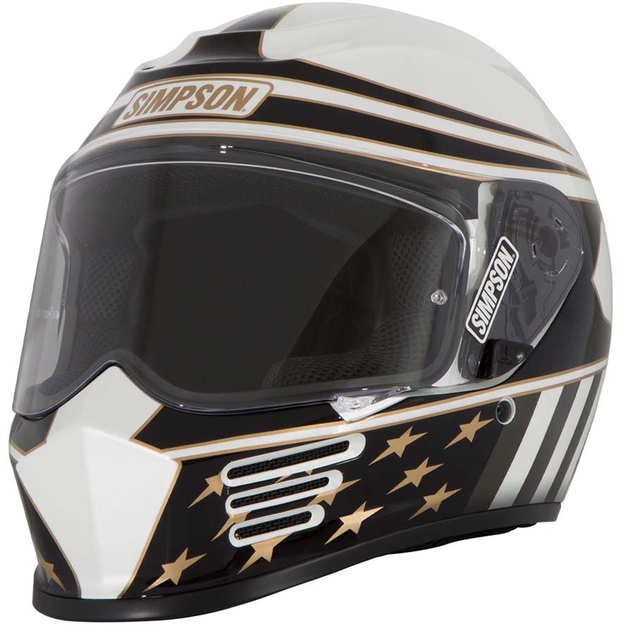 Simpson Speed Americana Motorcycle Helmet - Chromeburner