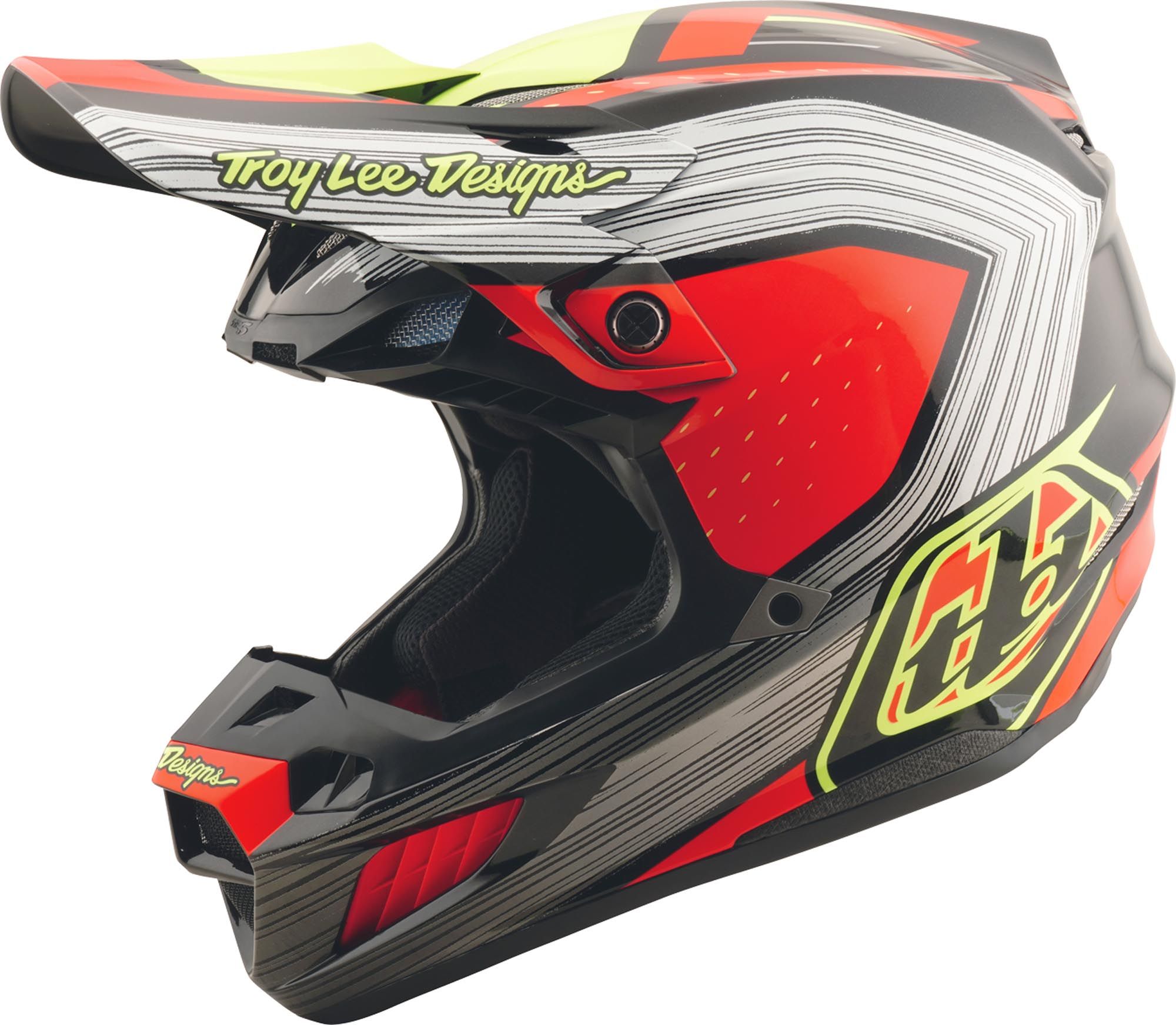 らいむ Troy Lee Designs SE5 Composite Stripes MIPS Motocross Helmet