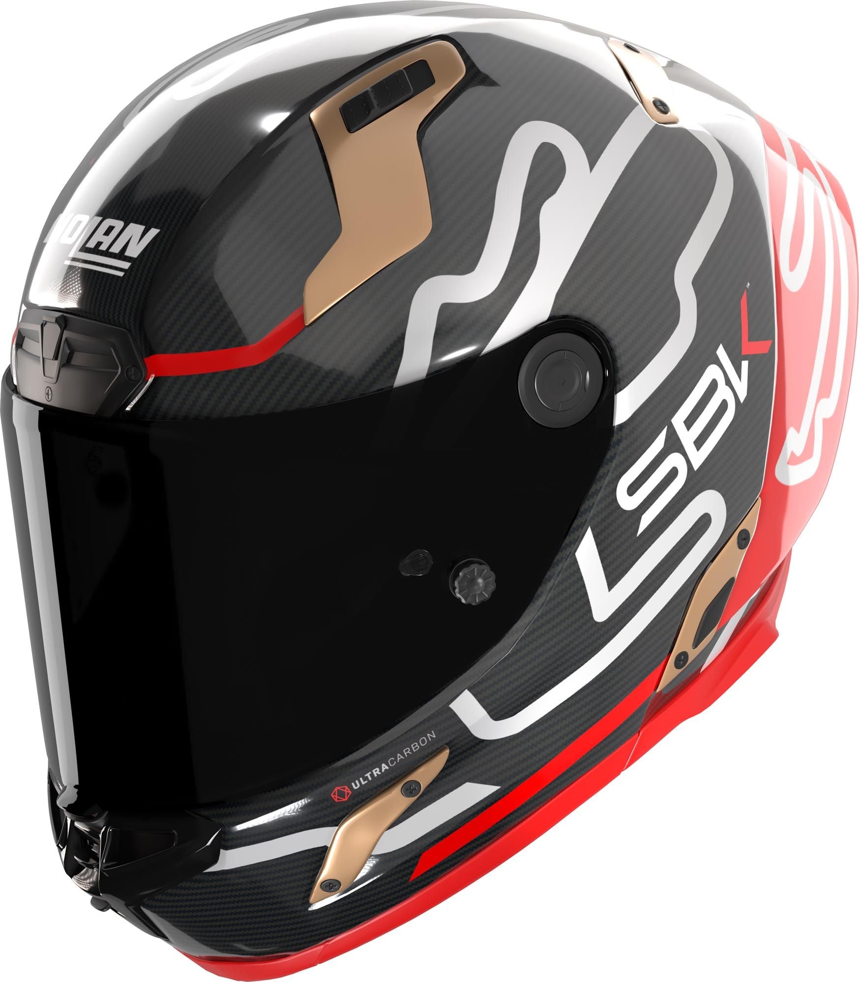 Nolan X-804 RS Ultra Carbon SBK Helmet - Chromeburner