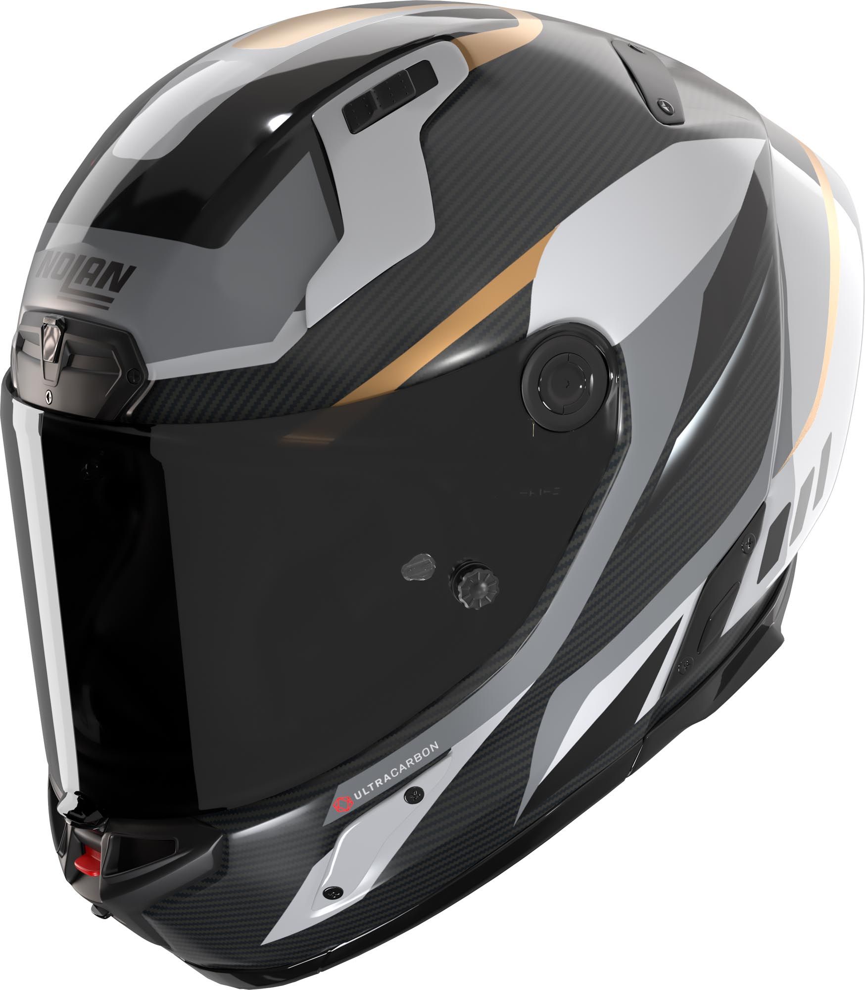 Nolan X-804 RS Ultra Carbon Lesmo Helmet - Chromeburner