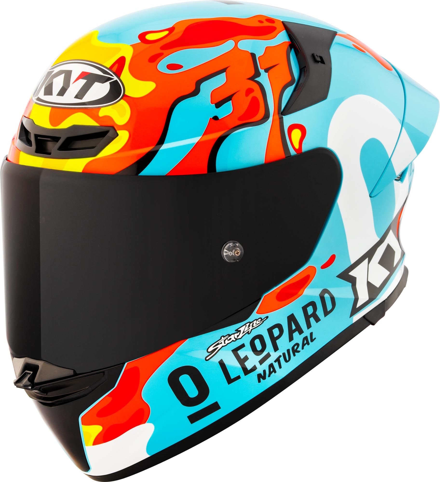 新品 CAPTAINS HELM LEOPARD CARDIGA KYT TT-Revo Leopard Replica Aragon Helmet - Chromeburner