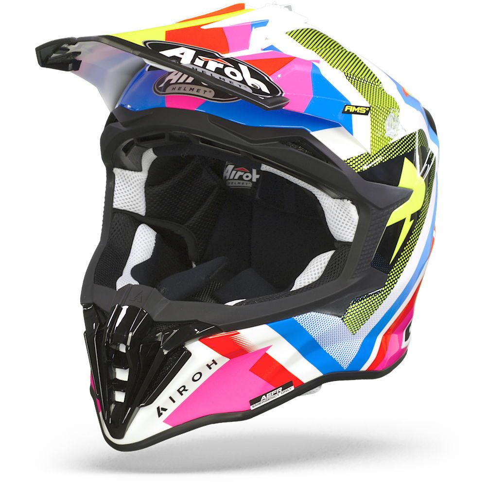 AIROH STRIKER XXX Casco Offroad – Rosso Lucido – Taglia S – Calotta HPC Con AMS2 E AEFR - 3
