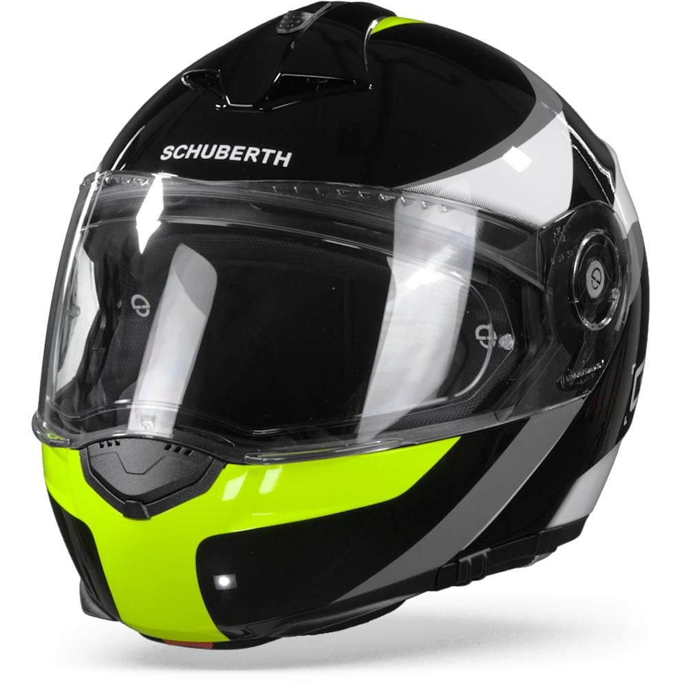 Schuberth C3 Pro Sestante Black Yellow Modular Helmet Chromeburner