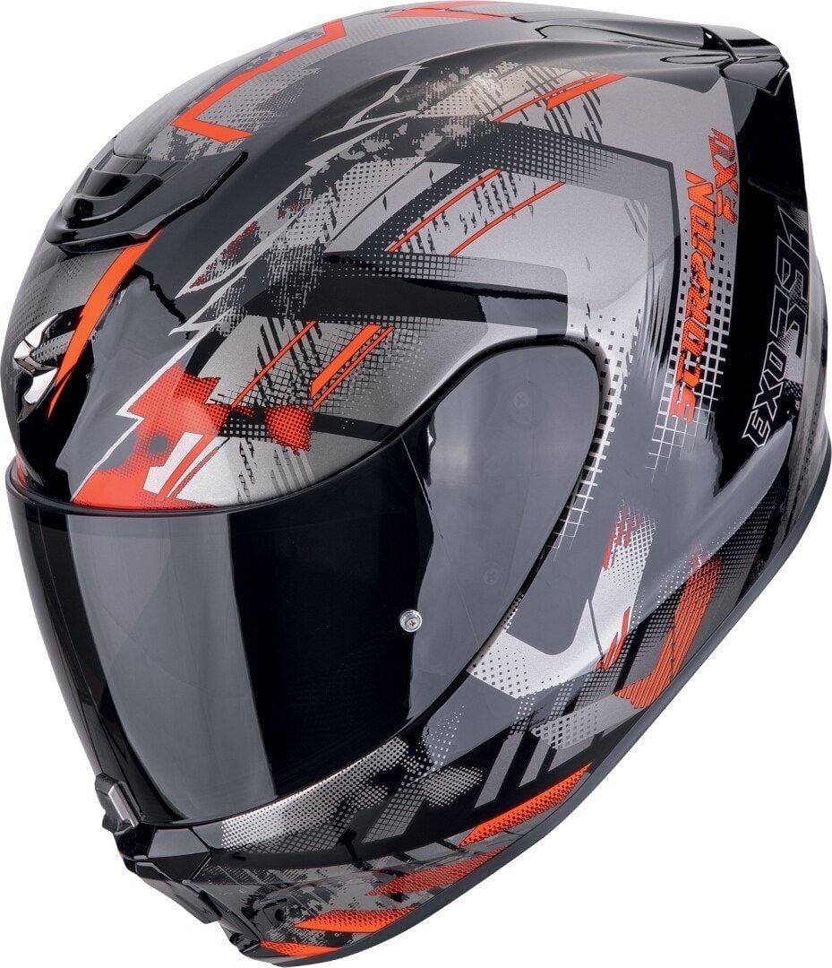 Scorpion EXO-391 Clutter Black Grey Red Full Face Helmet