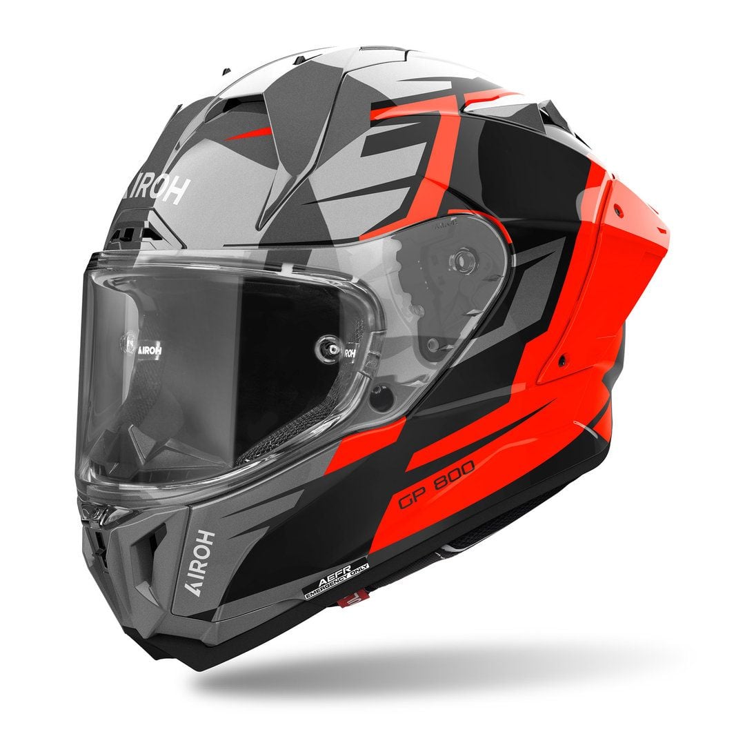 Airoh GP 800 Master Carbon Black Grey Orange Full Face Helmet - Chromeburner Airoh GP 800 Master Carbon Black Grey Orange Full Face Helmet - Chromeburner