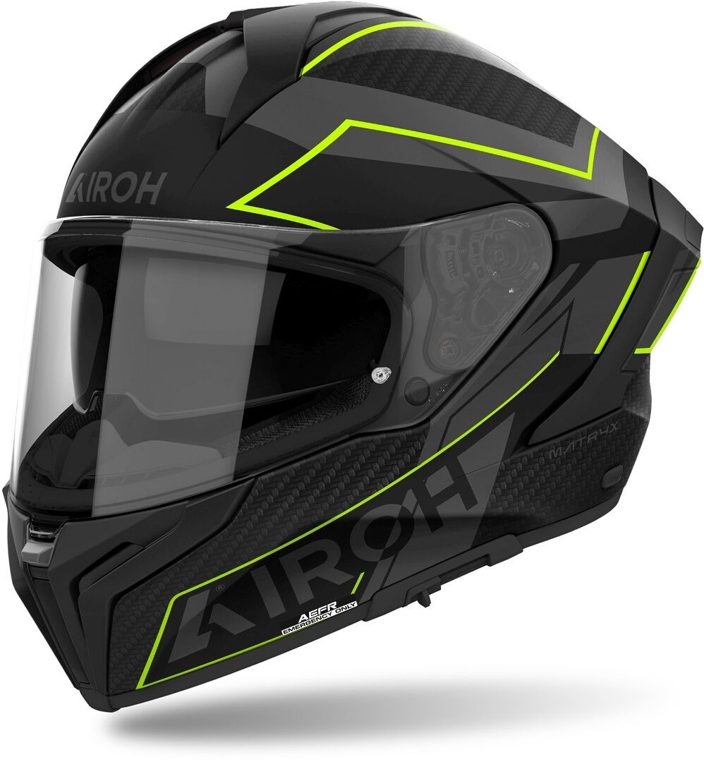 Airoh Matryx Sentinel Yellow Matt Full Face Helmet - Chromeburner