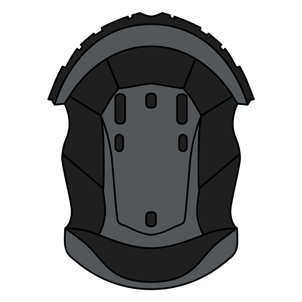 Airoh Aviator 3 Washable Crown Padding Grey - Chromeburner