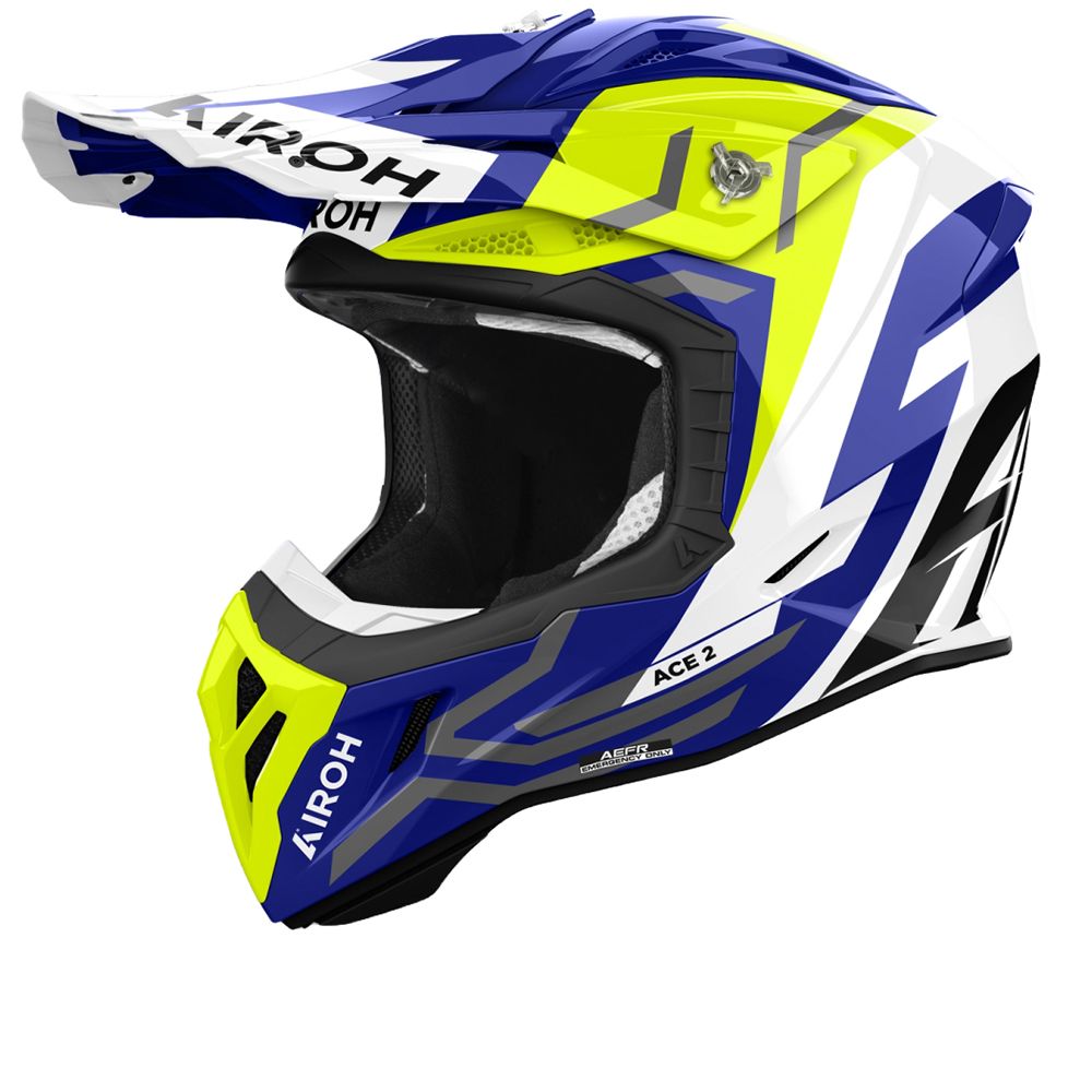 Airoh Aviator Ace 2 Ground Yellow Gloss Offroad Helmet, image size:1000x1000