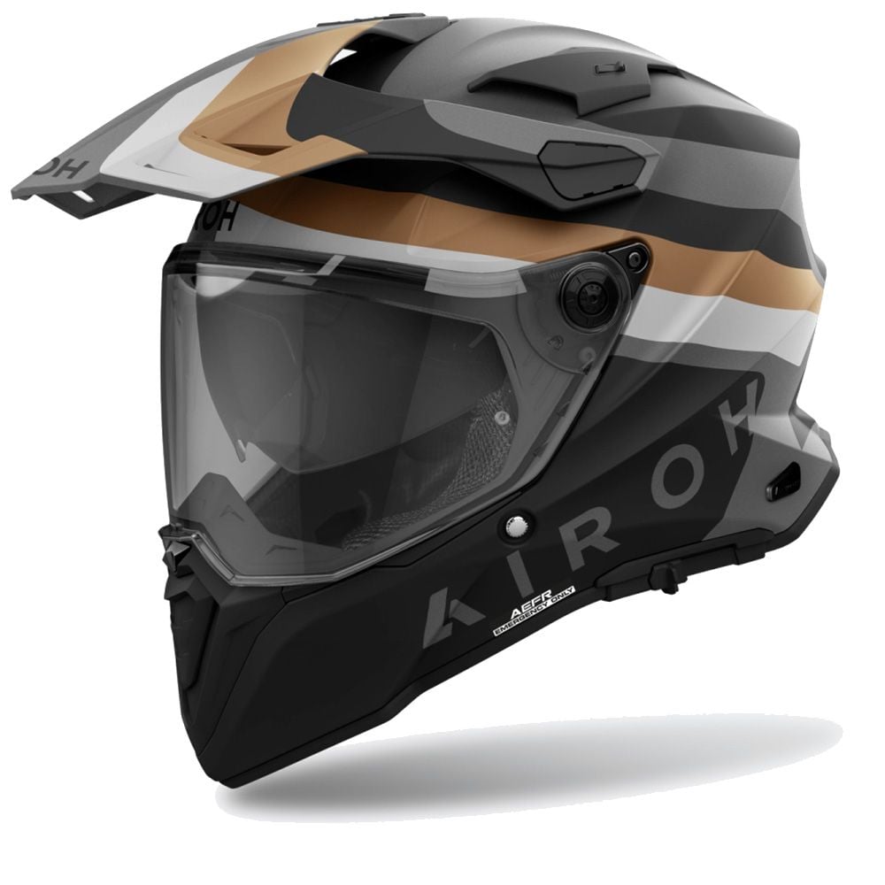 airoh 2019 commander carbon yellow gloss adventure helmet Buy 2 Mavick Online in India superbikestore art safety mechanisms to boost rider protection and emergency response Airoh Commander 2 Reveal Blue