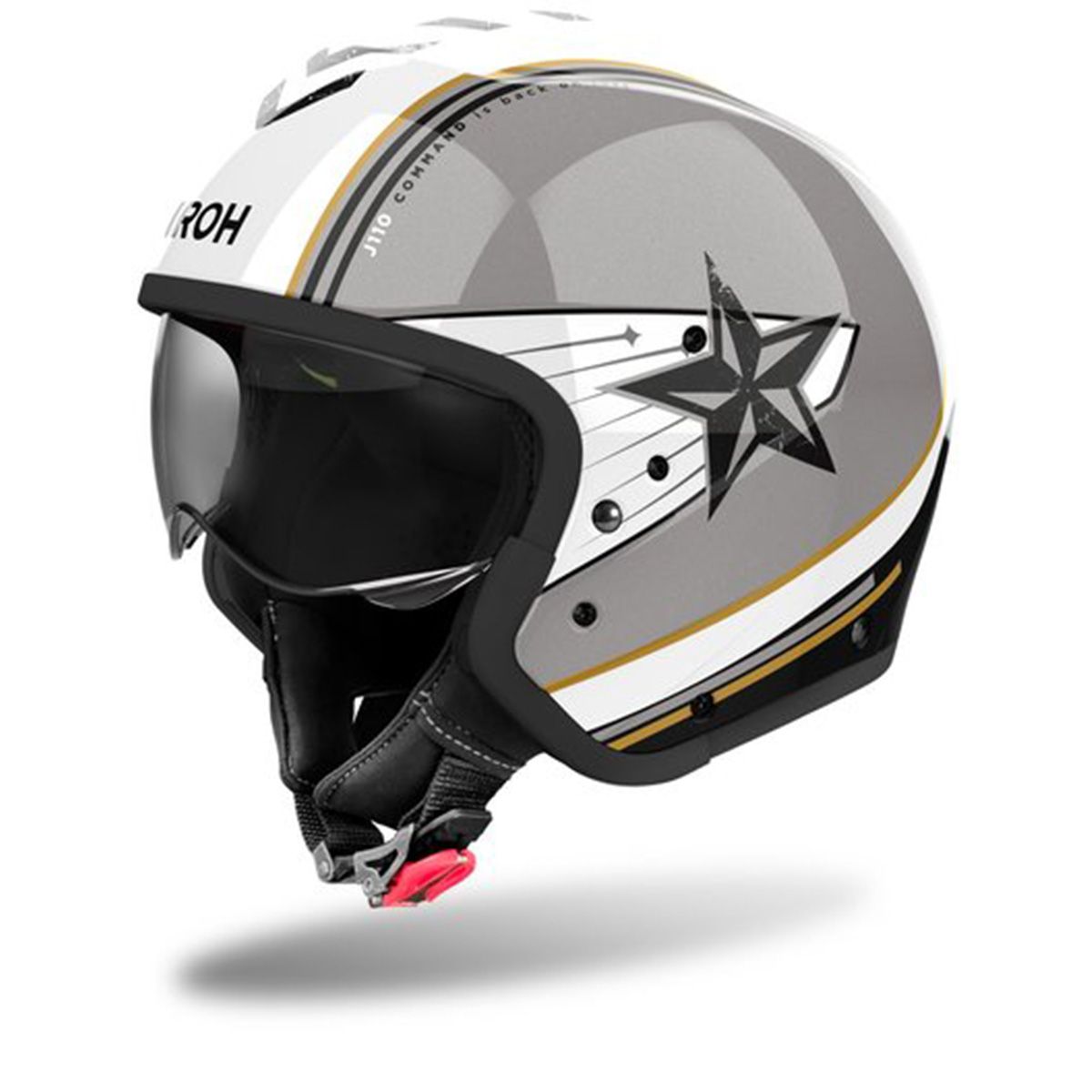 Airoh J 110 Command Gold Glitter Jet Helmet