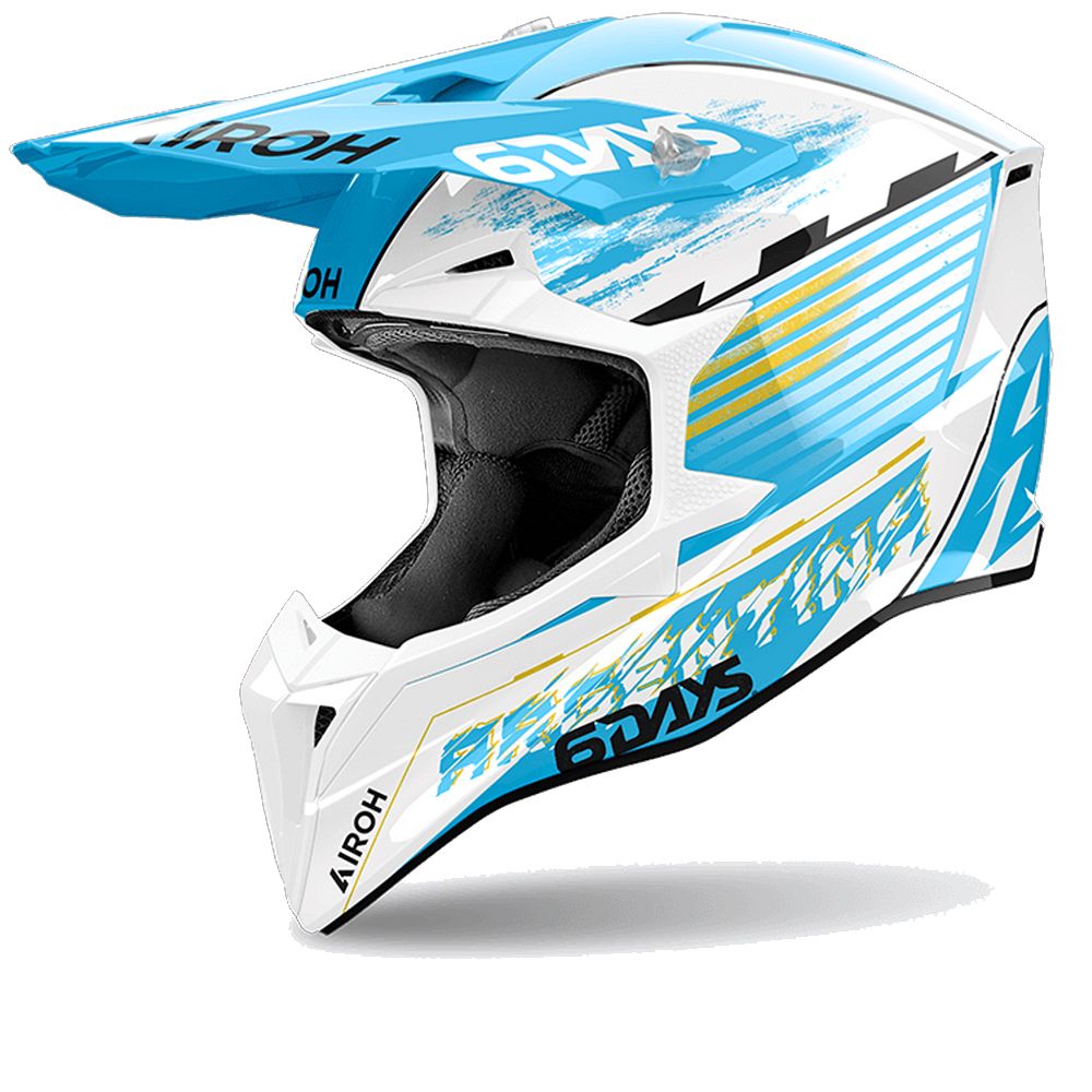 AIROH WRAAAP Six DAYS Argentina Mサイズ Airoh Wraaap Six Days Argentina 2023 White Blue Offroad Helmet