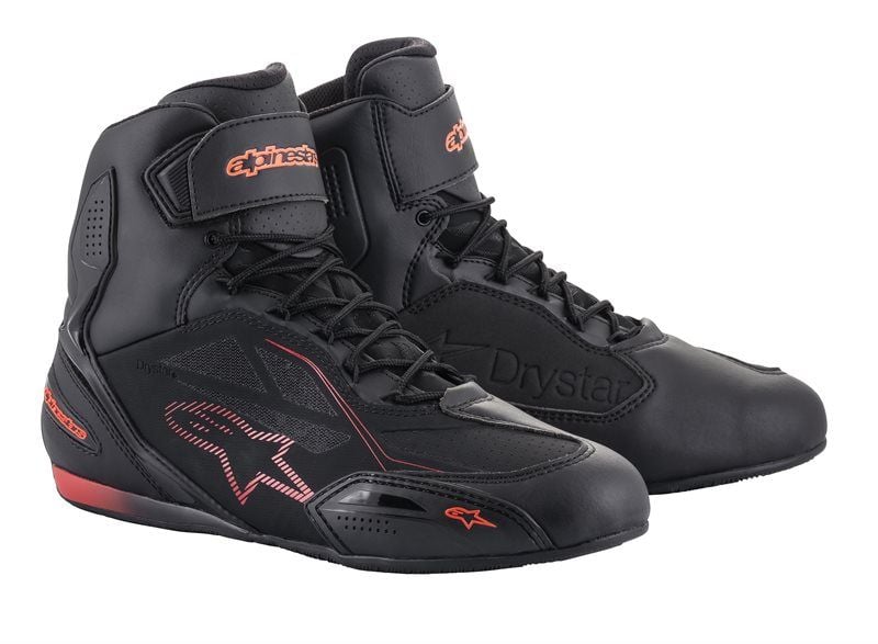 Alpinestars Faster-3 Drystar Black Red Fluo Motorcycle Shoes