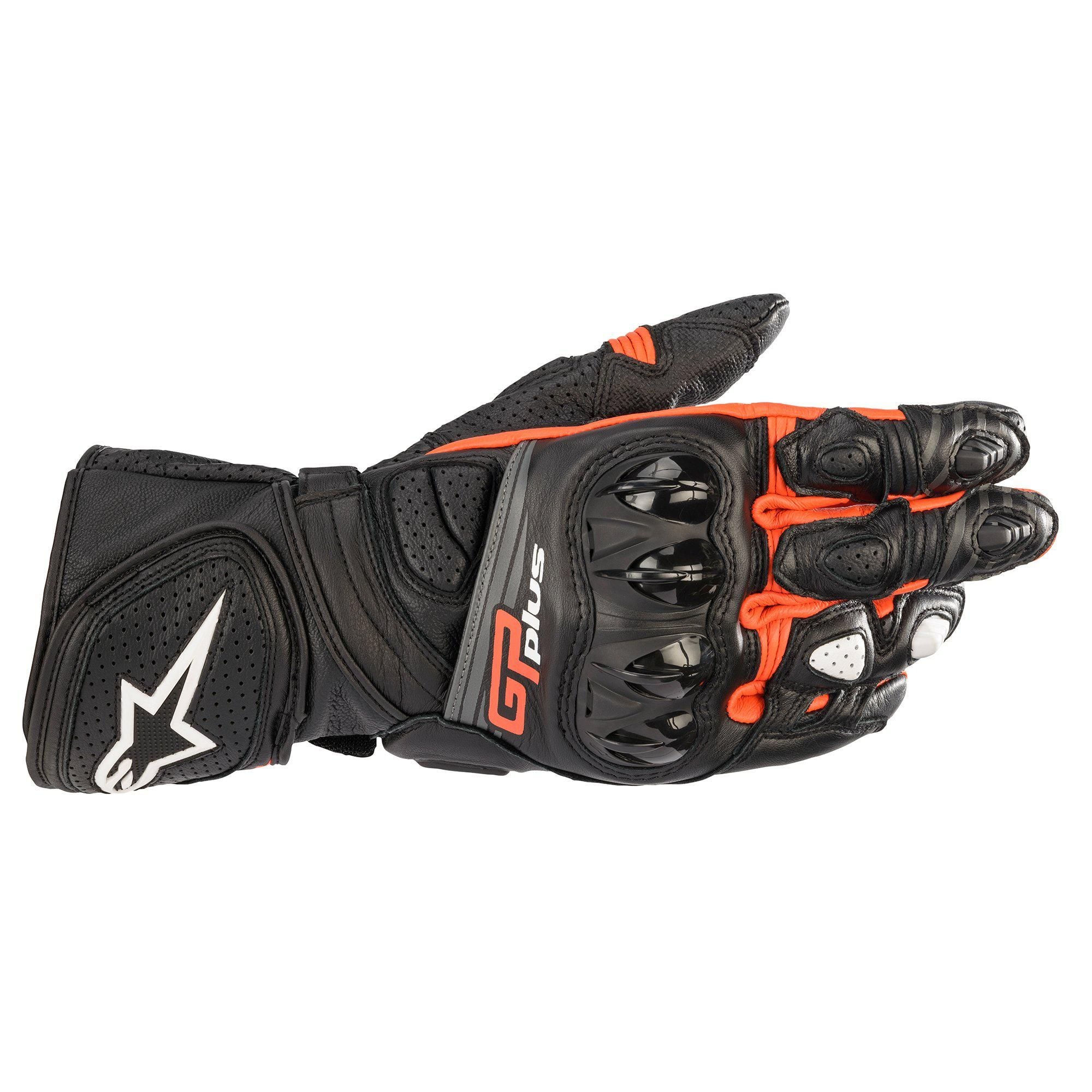 Alpinestars GP Plus V2 Gloves Black Red Fluo - Chromeburner