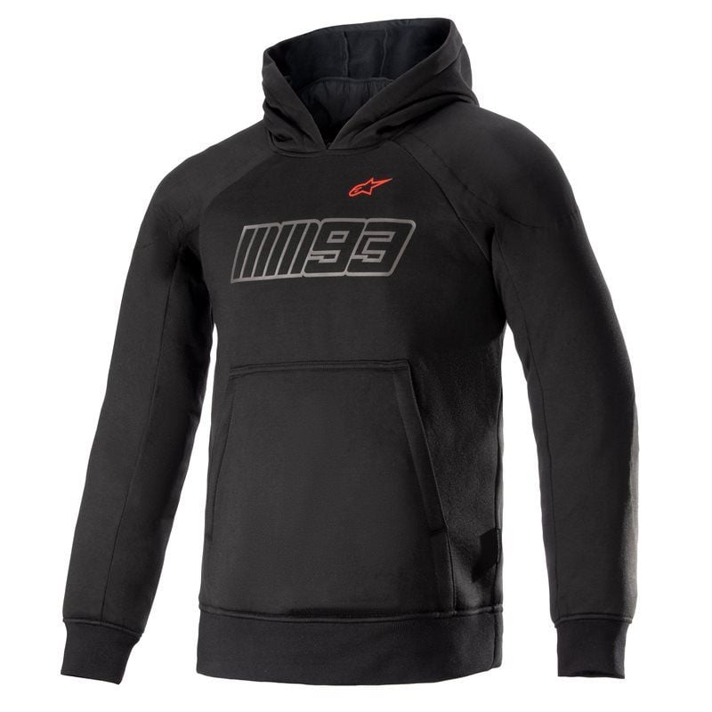 Alpinestars MM93 Thunder Hoodie Black Bright Red - Chromeburner