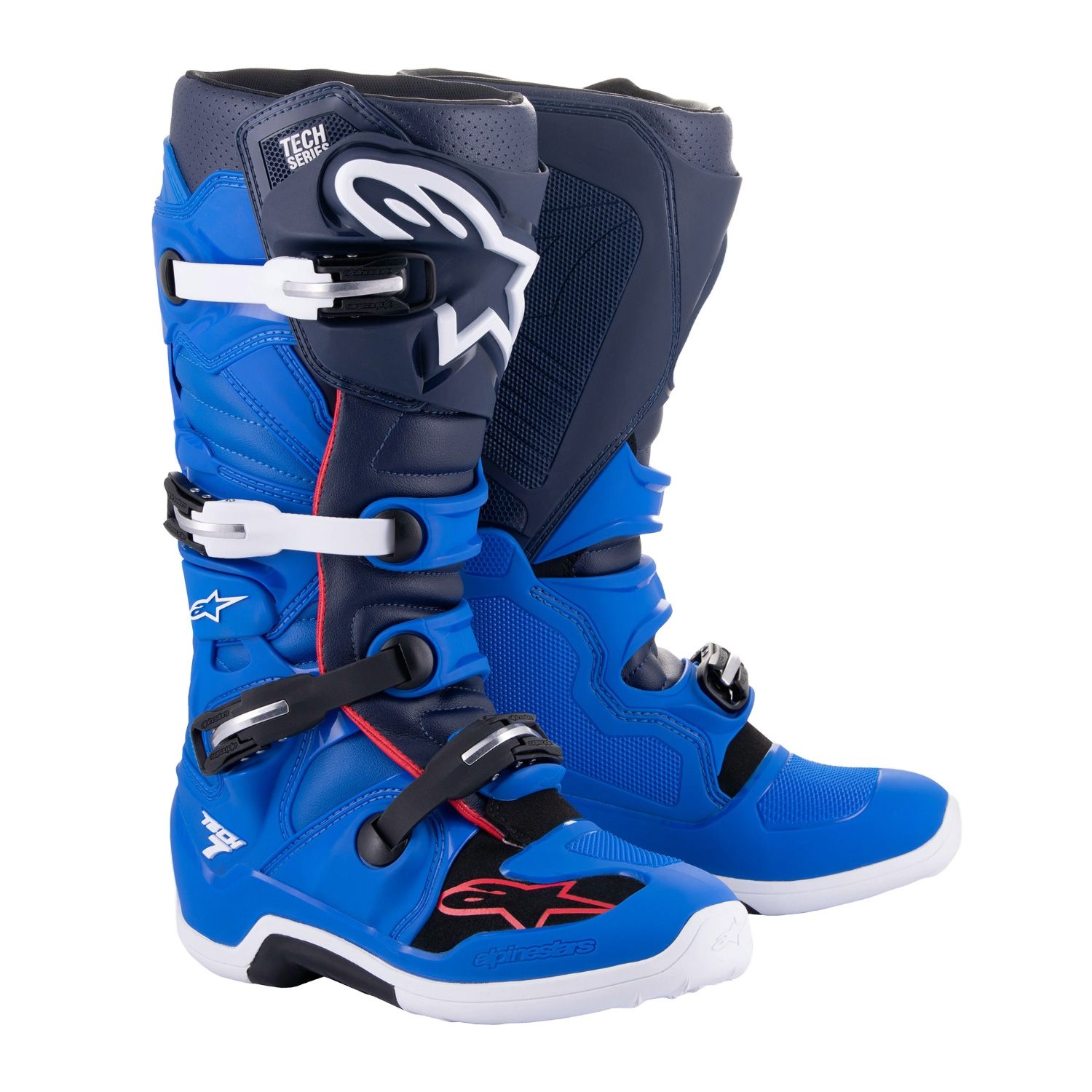 Alpinestars Tech 7 Alpine Blu Night Navy Brig Red - Chromeburner