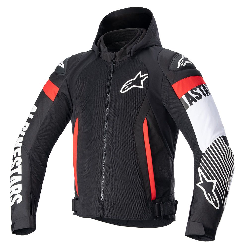 Alpinestars Zaca Air Jacket Black White Red Fluo - Chromeburner