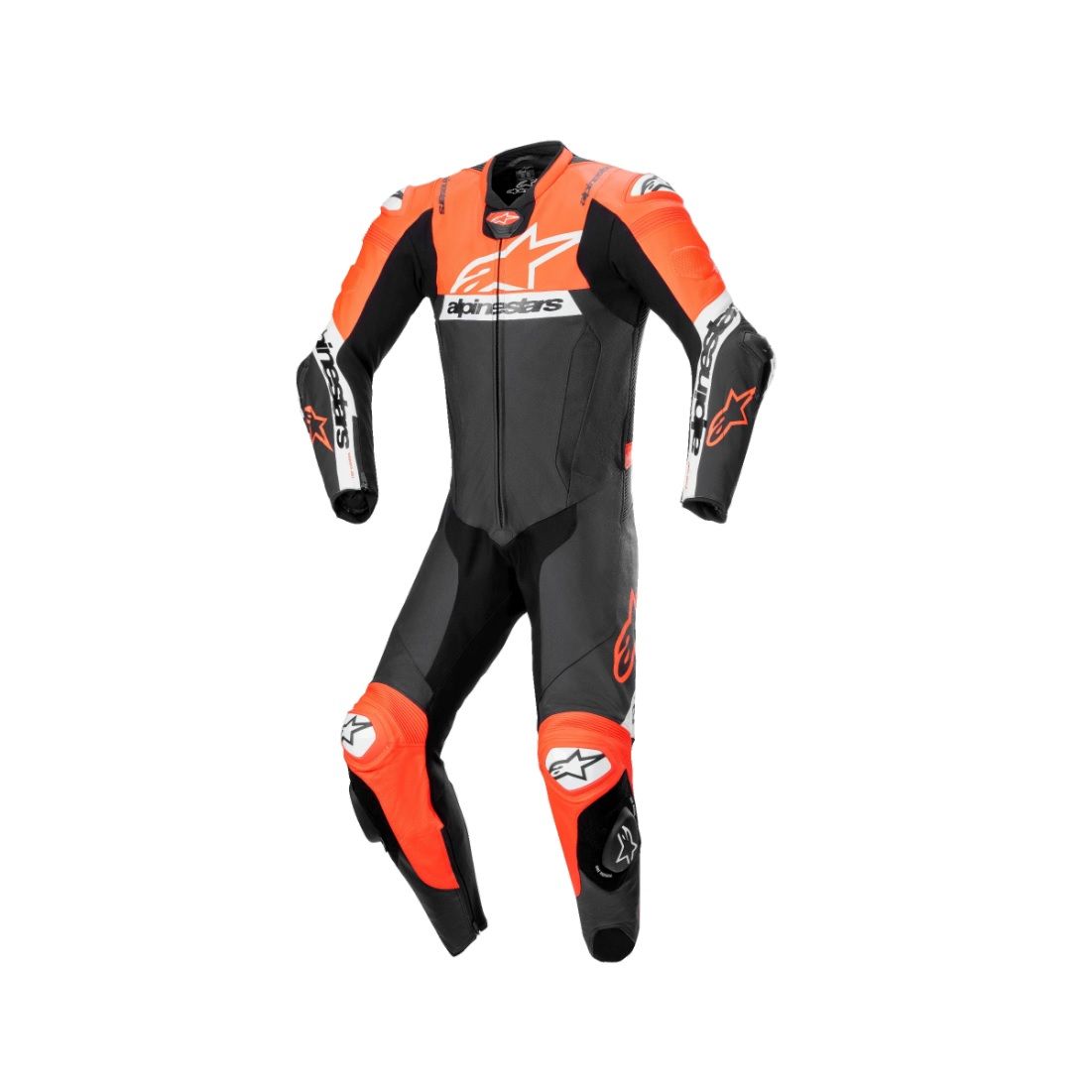 Alpinestars Missile V2 Ward 1Pc Leather Suit Black Red Fluo White