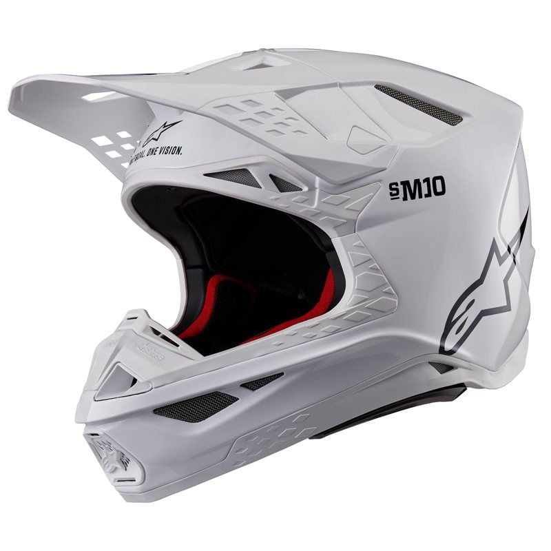 Alpinestars Supertech S-M10 Solid Helmet Ece 22.06 White Glossy