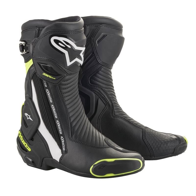 Alpinestars バイクブーツ ブラック/イエロー　smx plus v2 Alpinestars SMX Plus V2 Black White Yellow Fluo Motorcycle