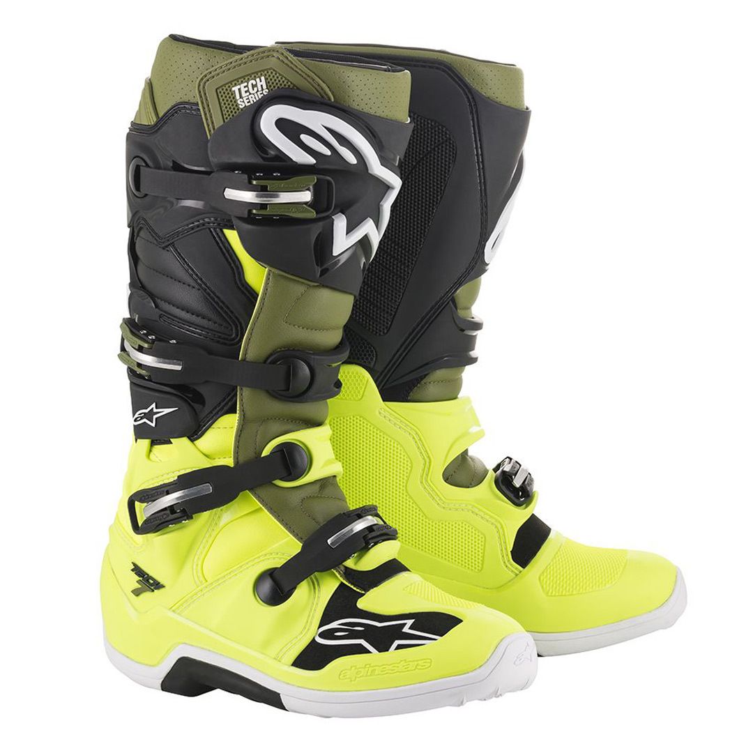 Alpinestars Tech 7 Yellow Fluo Military 