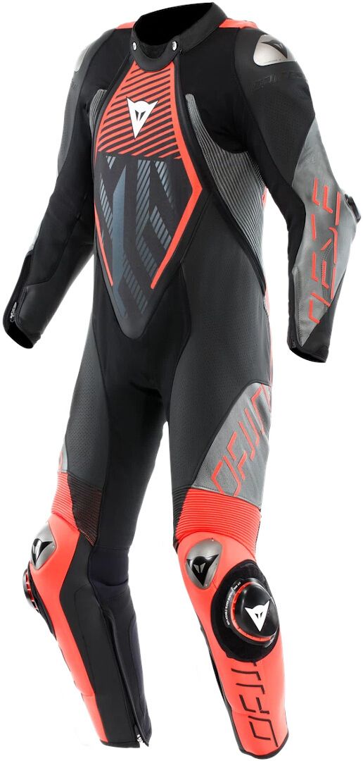 Dainese Audax D-Zip Perforated Black Red Fluo Anthracite 1PC
