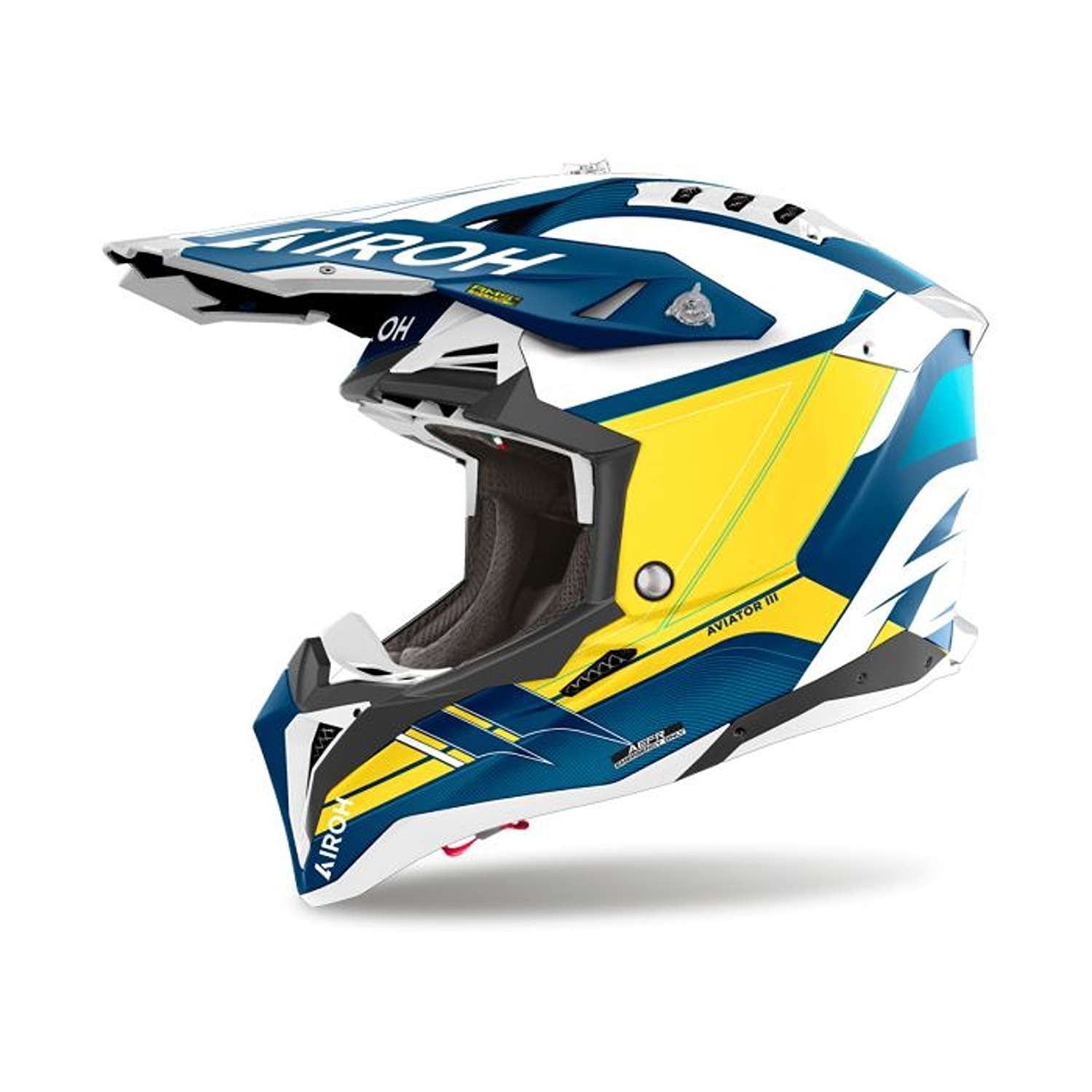 Airoh Aviator 3 Saber Blue Matt Offroad Helmet - Chromeburner