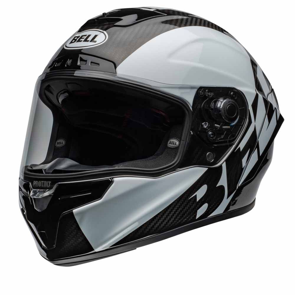 Bell Race Star DLX Flex Offset Gloss Black White Full Face Helmet