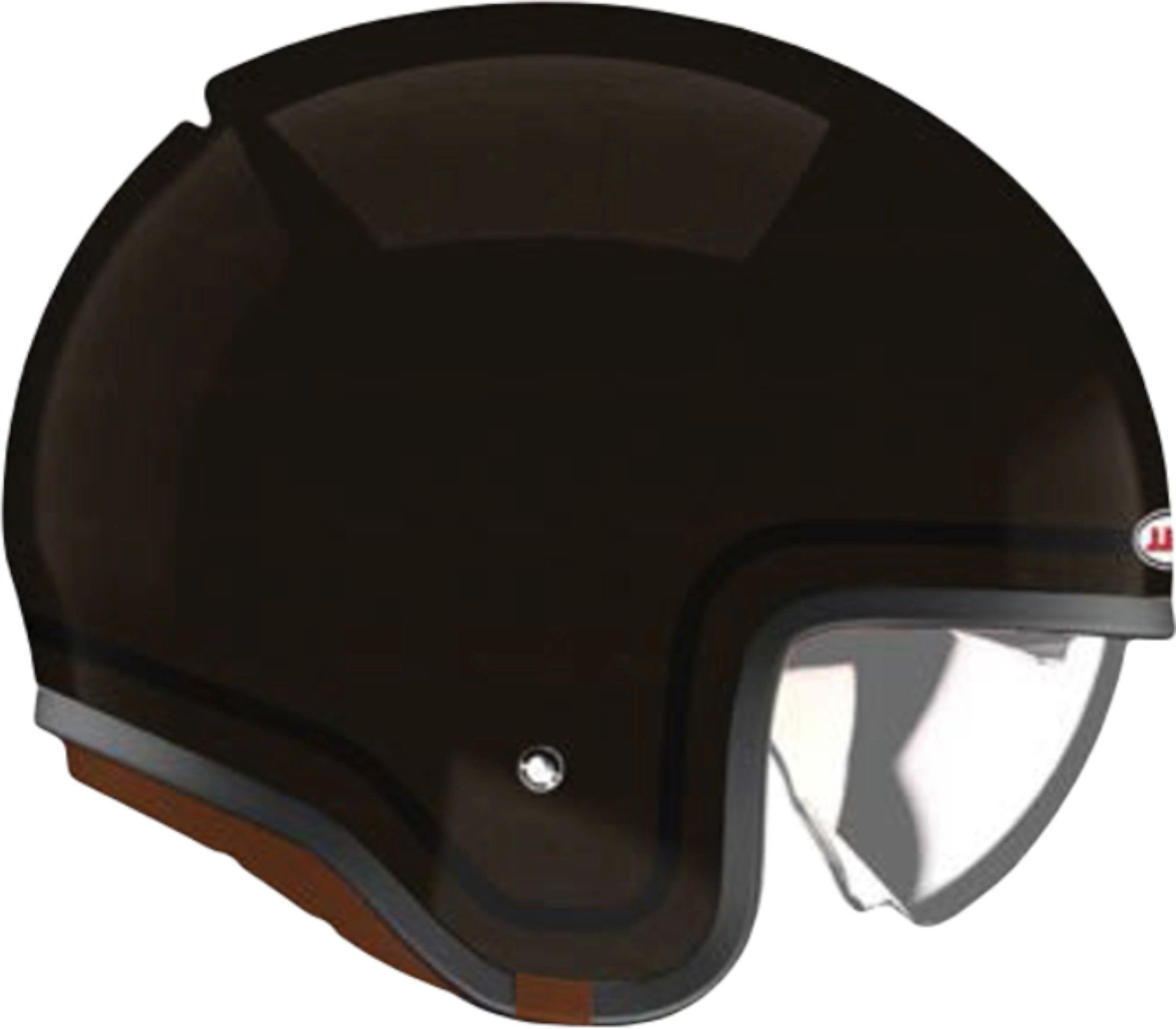 dark brown motorcycle helmet Black+Brown Leather Half Helmet, Adult Retro 3/4 Open Face Helmets for Men and Women Cruiser Scooter Half DOT+ECE Certification with Goggles Sun Visor Automotive During the ground Bogotto FF404 Ezion Flip-Up Helmet