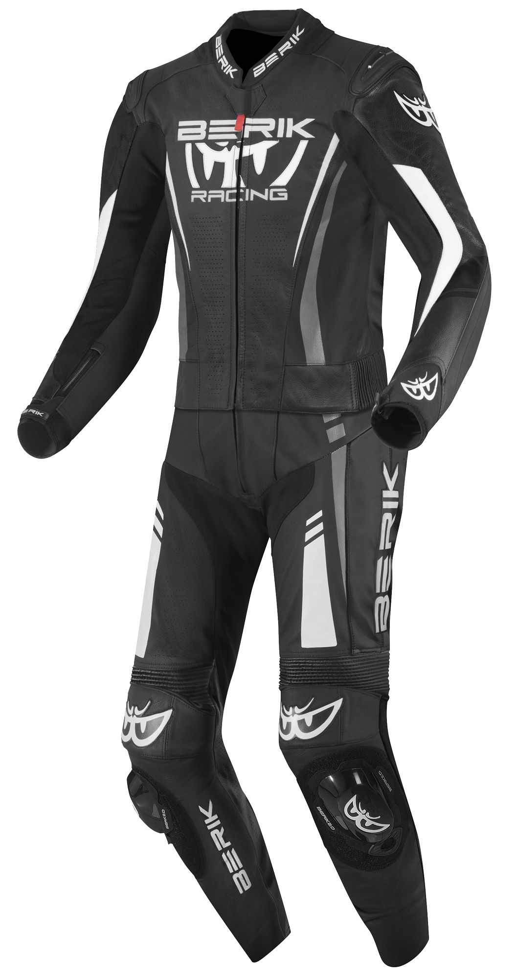 Berik Absolute GP2 Black White 2PC Leather Motorcycle Suit