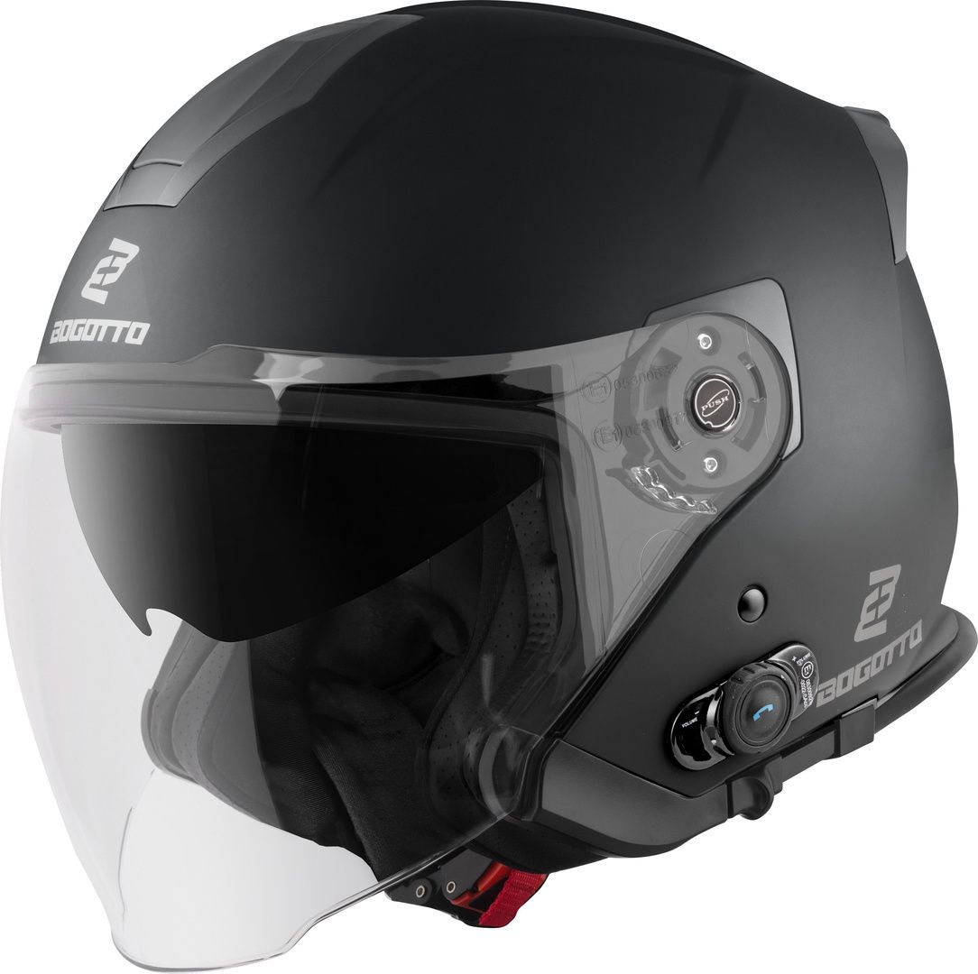 Casque Roof Aazon.es: Bogotto V586 BT Casco Bluetooth Jet, Nero, XS Casque Arai Jet