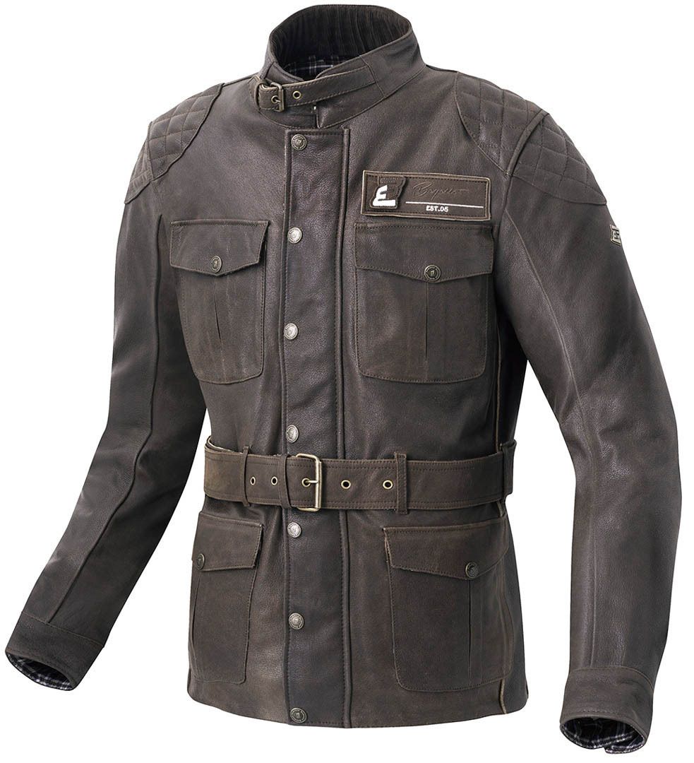 Bogotto Bristol Brown Leather Motorcycle Jacket