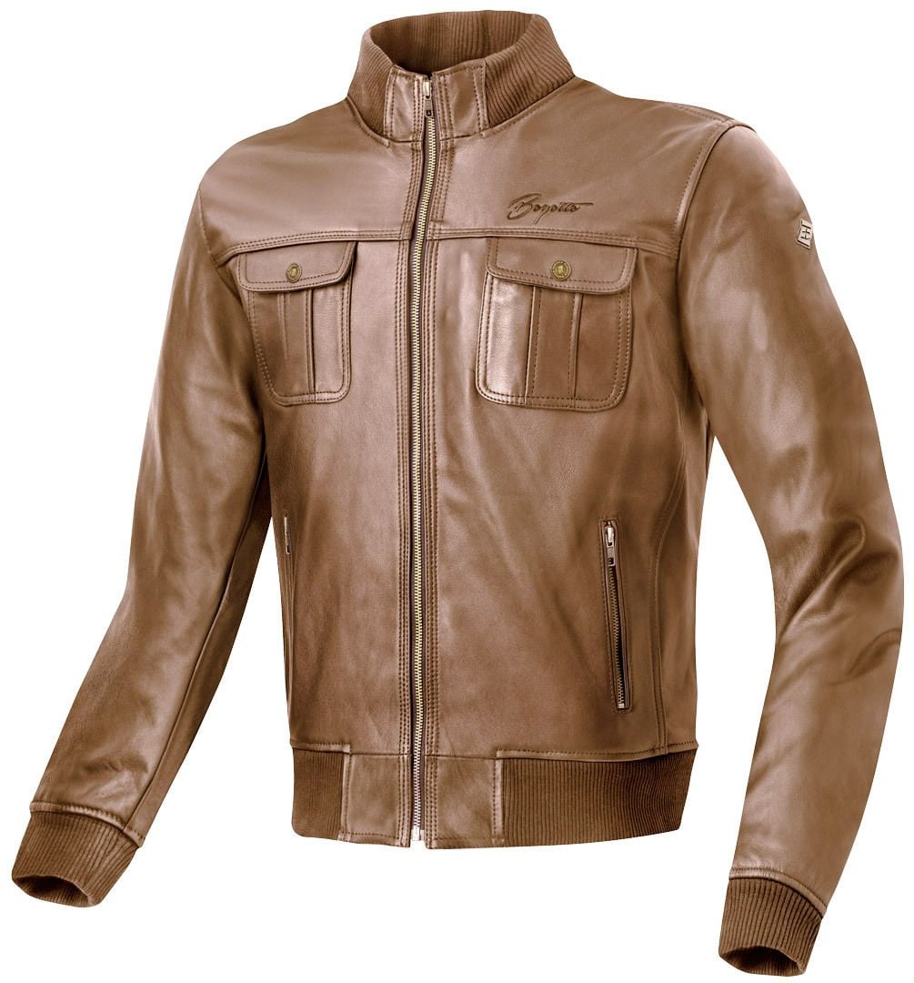 Bogotto Brooklyn Brown Leather Motorcycle Jacket