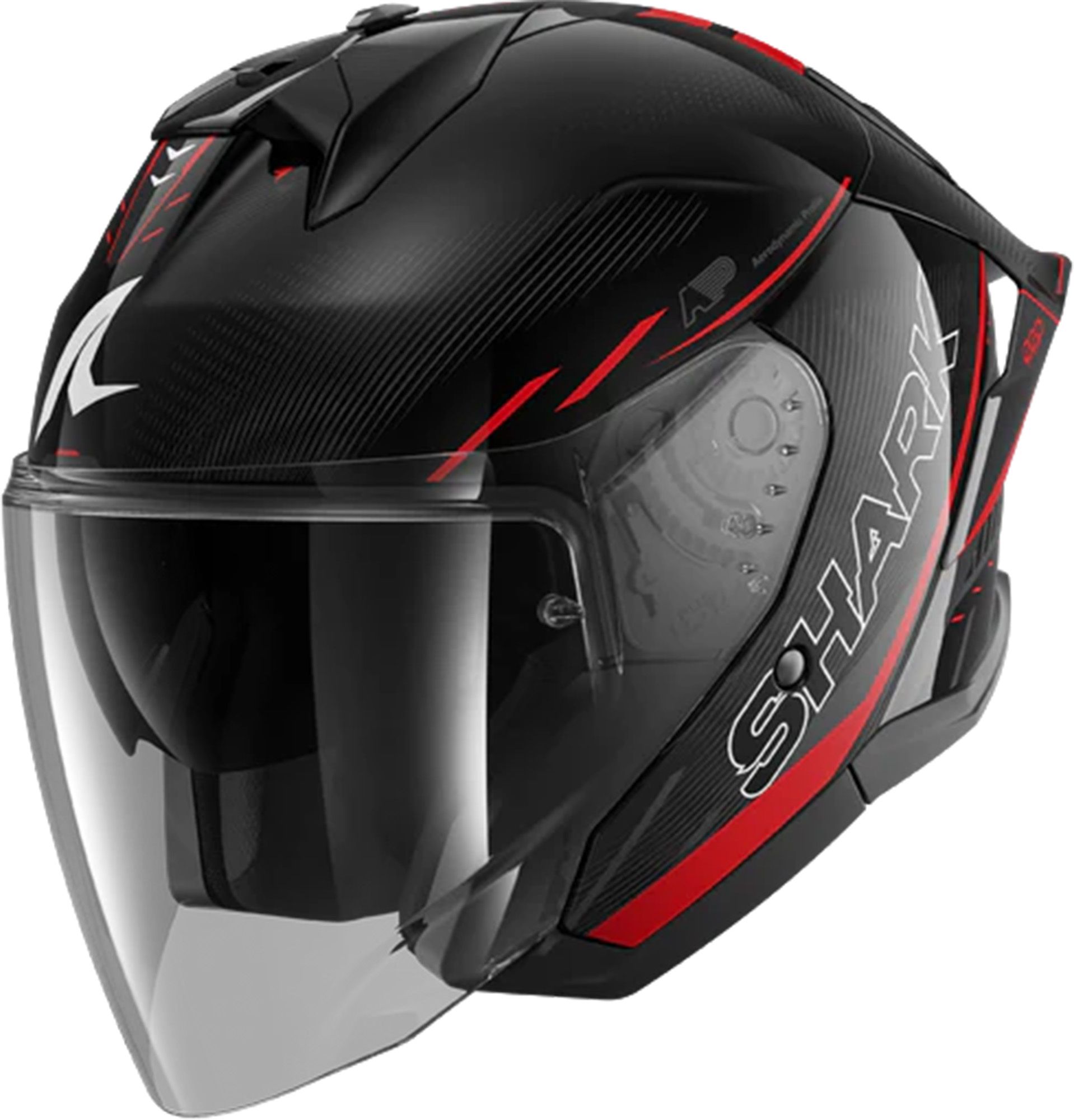 SHARKサイレンサー 60mm シャーク　イタリア Shark Skwal Cup Speed-Tech Jet Helmet - Chromeburner