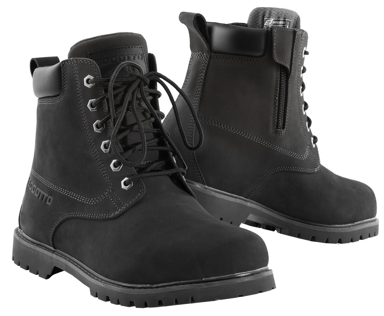 Bogotto Havoc Waterproof Black Motorcycle Boots Chromeburner