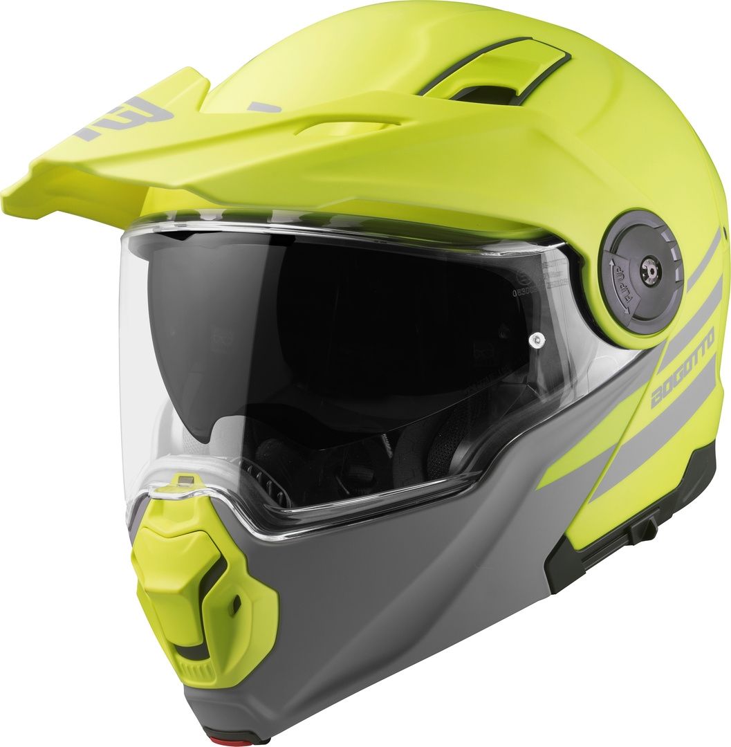 ★nori★プロフ必ずお読み下さい★　Bogotto FG-102 Duo Bogotto FG-102 Duo Yellow Fiberglass Flip Up Helmet