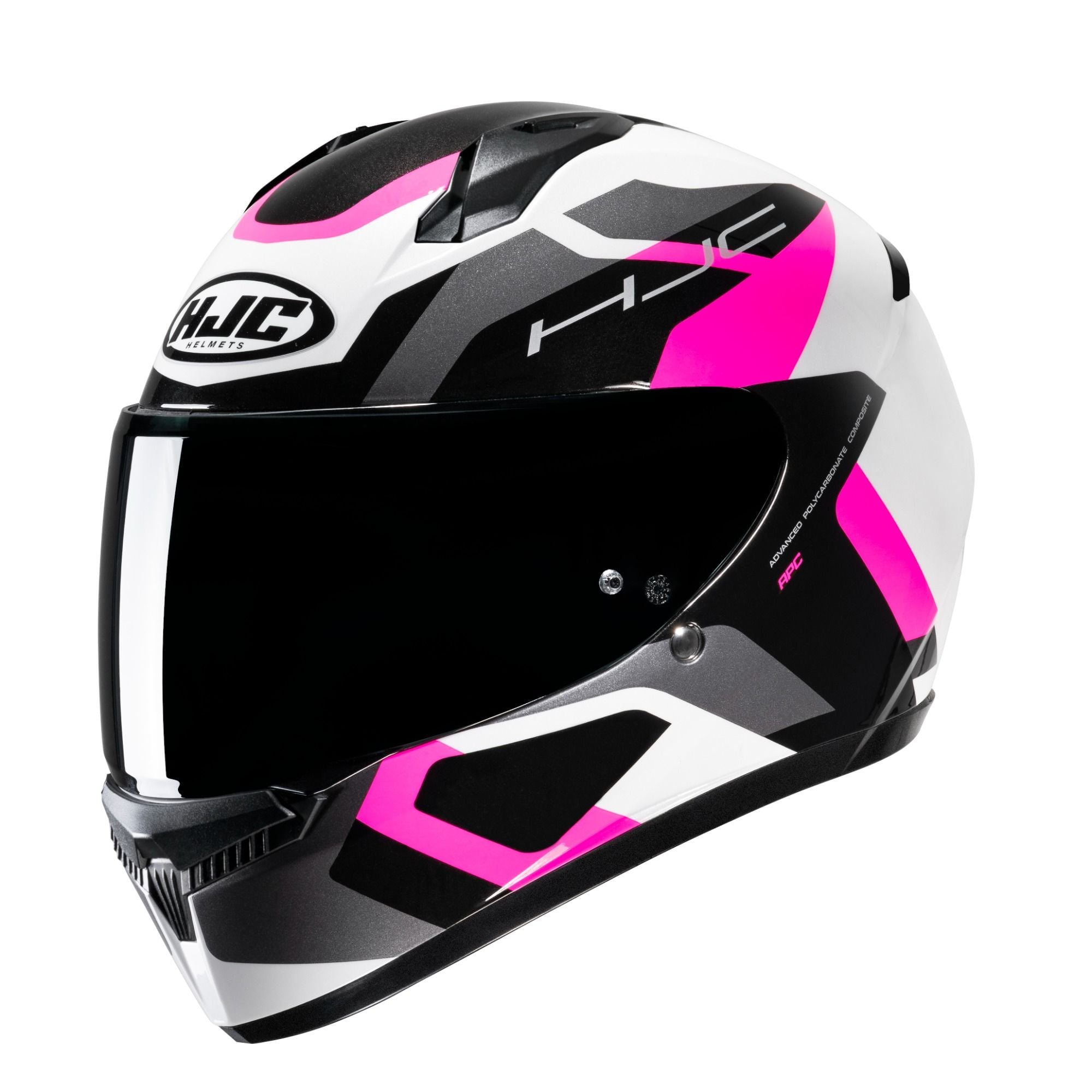 HJC C10 Tins Black White Pink Full Face Helmet - Chromeburner