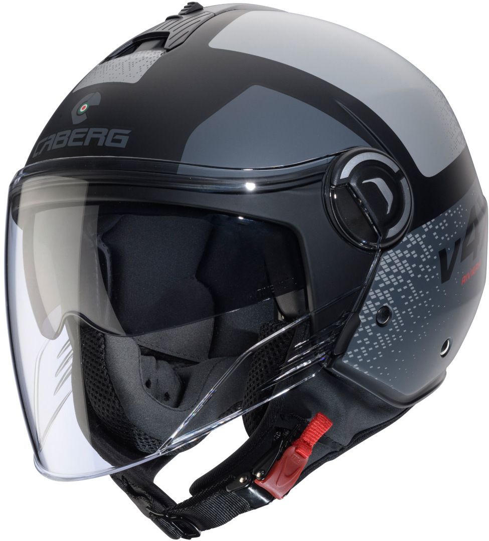 Caberg Riviera V4 X Alpha Negro Mate Gris Casco Jet