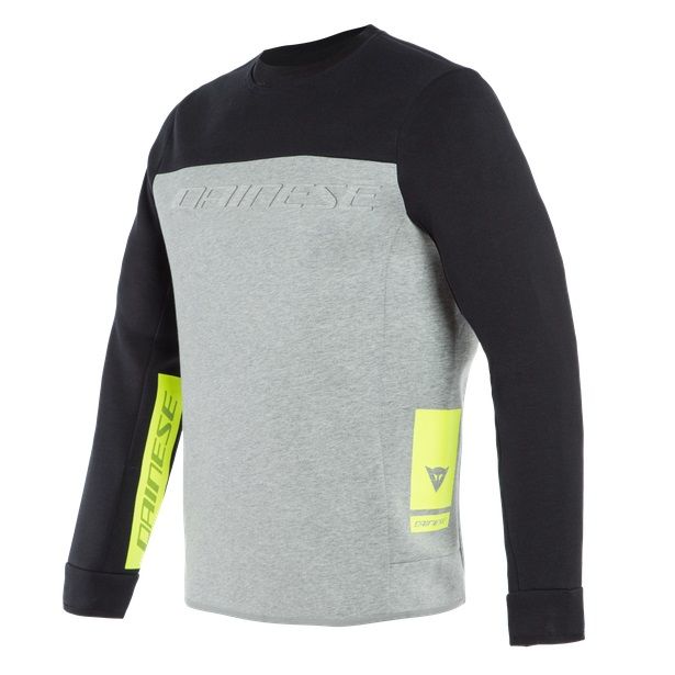 トップス DAINESE CONTRAST SWEATSHIRT Dainese Contrast Melange Black Sweatshirt - Chromeburner
