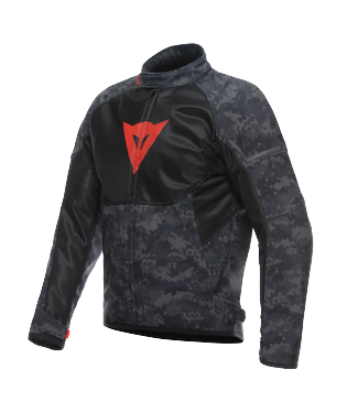 Dainese Ignite Air Tex Jacket Camo Gray Black Fluo Red - Chromeburner