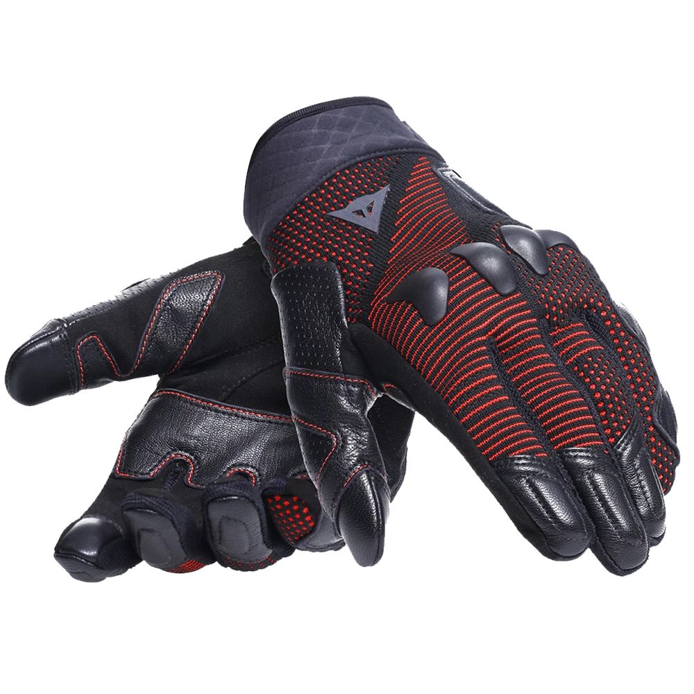 Dainese Unruly Ergo-Tek Gloves Black Fluo Red - Chromeburner