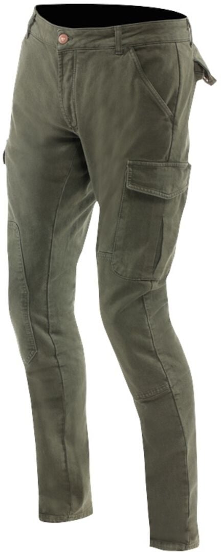 Dainese Cargo Slim Tapered Army Green Textile Motorcycle Pants