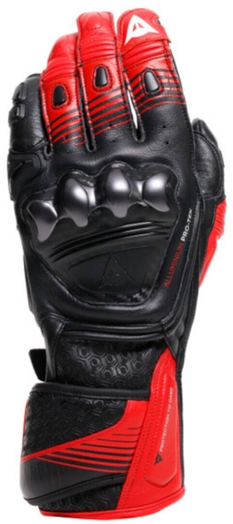 Dainese Fiero Metal Black Red Lava White Motorcycle Gloves