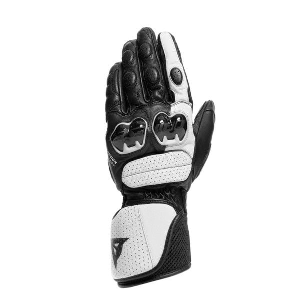 Dainese Impeto Black White Motorcycle Gloves Chromeburner