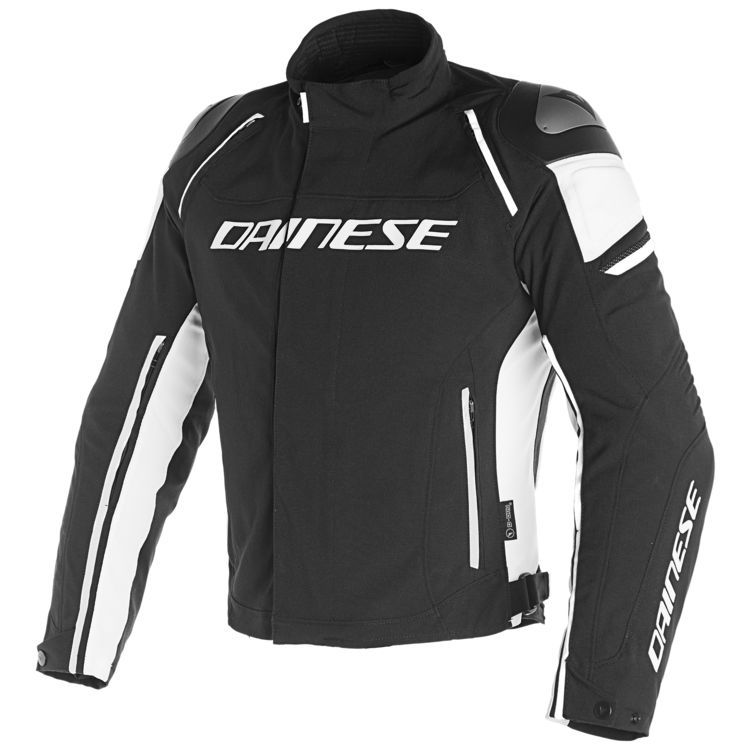Dainese Racing 3 D-Dry Black Black White Textile Motorcycle Jacket