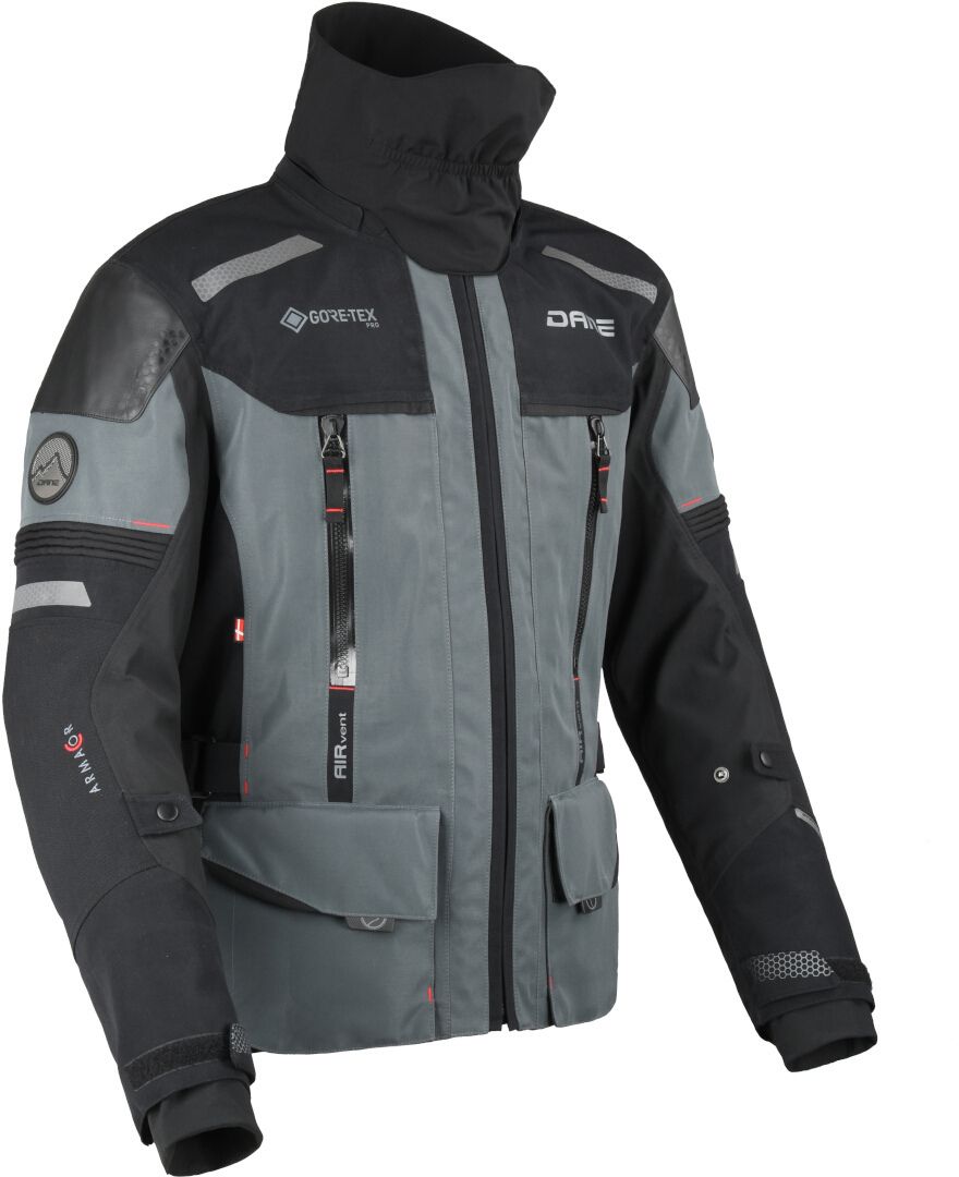 DANE Bornholm Pro Black Dark Grey Waterproof Textile Jacket