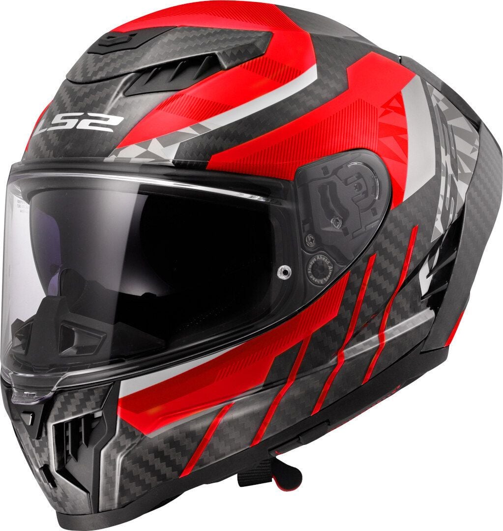 LS2 FF807 Dragon Trax Red Full Face Helmet - Chromeburner