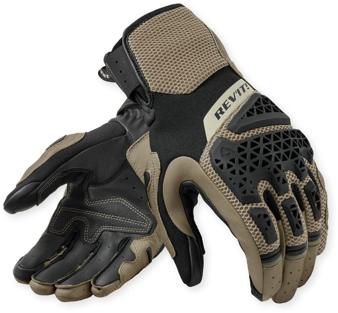 REV'IT! Sand 5 Sand Black Gloves - Chromeburner